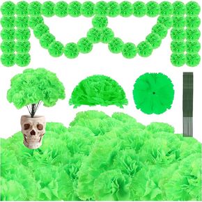 100 قطعة من رؤوس زهور القطيفة الاصطناعية زهرة البرتقال الحريرية لـ Dia De Los Muertos يوم الميت ديوالي ديكور المنزل ذو الطابع الهندي لحفلات الزفاف DIY إكليل إكليل الديكور in Kuwait