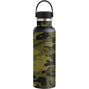 MightySkins Skin Compatible with Hydro Flask 21 oz. Standard Mouth - Green Camouflage | Protective, Durable, and Unique Vinyl Decal wrap Cover | Easy to Apply, Remove | Made in The USA