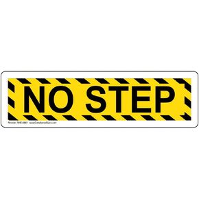 ComplianceSigns.com No Step Safety Label Decal, 7x2 inch Vinyl for Industrial Notices