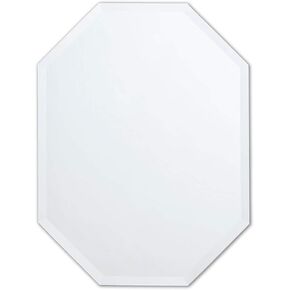 Better Bevel 24" x 32" Frameless Octagon Mirror | 1" Beveled Edge | Bathroom Wall Mirror