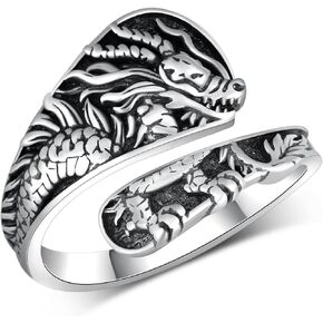 Snake Rings For Women 925 Sterling Silver Turquoise Snake Thumb Ring Vintage Spoon Rings Jewelry Gifts For Women