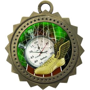 Express Medals Various 10 Pack Styles of Track Award Medals with Neck Ribbons Trophy Award Prize Gift