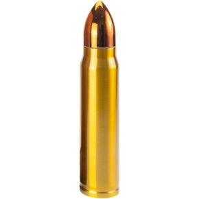 Rivers Edge Products Insulated Metal Water Bottle, Stainless Steel Thermal Vacuum Flask, Unique Bullet Tumbler for Hiking, Traveling, or Workout, 34 oz, Rifle Cartridge