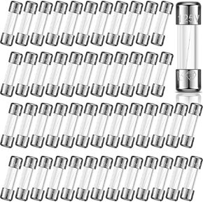 125 فولت 5 أمبير فيوز زجاج سريع النفخ 5a بحد أقصى 125 فولت فيوز سريع فيوز C9، C7، G40 عيد الميلاد ضوء فيوز استبدال لمبة الصمامات لإضاءة LED في الهواء الطلق، 0.2 × 0.78 بوصة / 5 × 20 مم (100) in Kuwait