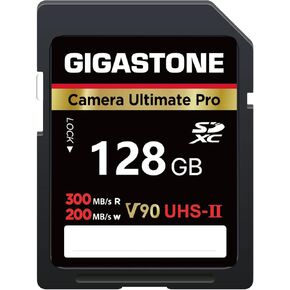 GIGASTONE 256GB SD Card UHS-II V90 U3 SDXC Memory Card High Speed Read up to 300MB/s 4K Ultra HD UHD Video for DSLR Canon Nikon Sony Pentax Kodak Olympus Panasonic Digital Camera, with 1 Mini case
