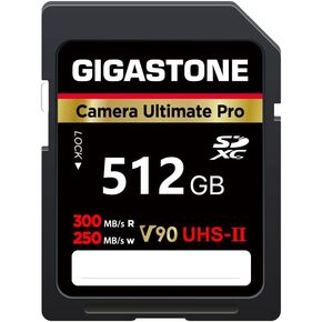 GIGASTONE 256GB SD Card UHS-II V90 U3 SDXC Memory Card High Speed Read up to 300MB/s 4K Ultra HD UHD Video for DSLR Canon Nikon Sony Pentax Kodak Olympus Panasonic Digital Camera, with 1 Mini case in Saudi Arabia