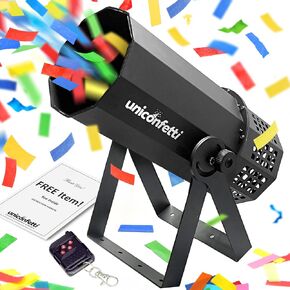 Confetti Cannon Machine 4-Shot | Confetti Blower Machine, Confetti Cannon with DMX Control for Concerts, Parties, and Special Events