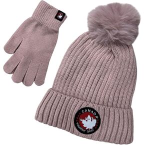Women's Winter Hat & Gloves Set - Cozy Warm Fur Lined Beanie for Women & Snow Cap - Soft & Stretchy Beanie with Extra Warmth