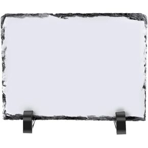 WXYBBD Exceptional Memorial Photo Gift - DIY Customize Your Picture Stone Frame, Craft Your Own Rock Slate Plaque, DIY Memories on Weddings, Birthdays, Special Occasions (7.5 * 7.5inch: 1pcs)
