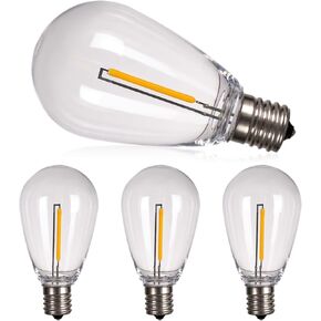 addlon LED Replacement Bulbs 1W S14,15 Pack Waterproof E17 Screw Base for Outdoor LED String Lights Shatterproof