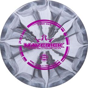 Dynamic Discs Prime Burst Maverick | Fairway Disc Golf Driver | Controllable and Versatile Frisbee Golf Disc | Beginner Friendly | 170g Plus | Stamp Color and Burst Pattern Will Vary