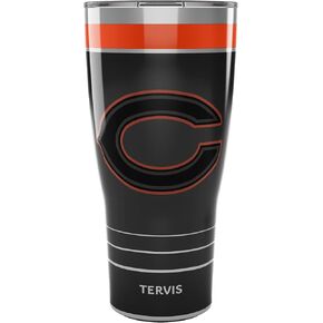Tervis Traveler NFL Chicago Bears - Night Game Triple Walled Insulated Tumbler Travel Cup Keeps Drinks Cold & Hot, 30oz, Stainless Steel
