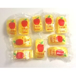 1034 (1"X3/4") Yellow Color Apple Brand Bags Mini Zip Lock Baggies, Case of 1,000