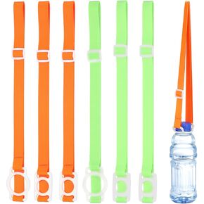 PATIKIL Water Bottle Lanyard, Adjustable Holder Shoulder Strap with White Carrier Ring for Hiking Walking Outdoor