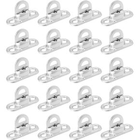 20Pcs 11MM 2 Hole Nickel-Plated Brass Twist Locks for 11MM X 7MM Oval Eyelets Base Stud Boat Canopy Twist Fastener for Pool Cover Garden Furniture Bag DIY