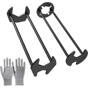 Multifunctional Sink Wrench, Basin Wrench Set, 7 Sizes Universal Under Sink Plumbers Wrench, Four-Jaw Hex Wrench Sink Wrench Faucet Tool for Kitchen Bathroom Home, 2 Packs