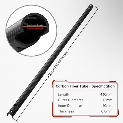 Voron 2.4 R2 Carbon Fiber Tube Kit for Y-Axis, Voron 2.4 Extrusion Frame Upgrade, CNC Machining, Voron 2.4 350MM 3D Printer Y-Gantry Upgrade, Lightweight High-Precision in Saudi Arabia