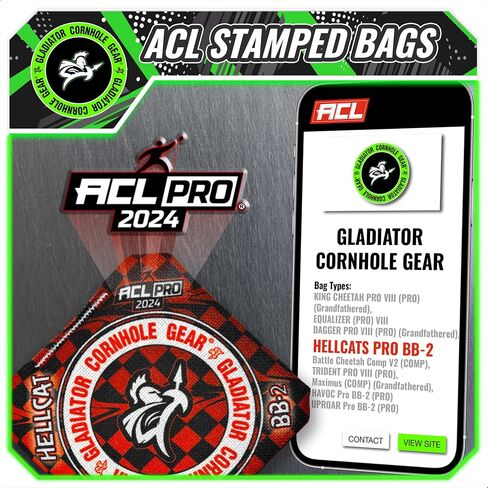 Gladiator Bags | ACL Cornhole Bags | Hellcat Set of 4 Professional Cornhole Bags in Saudi Arabia