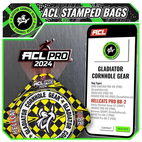 Gladiator Bags | ACL Cornhole Bags | Hellcat Set of 4 Professional Cornhole Bags in Saudi Arabia