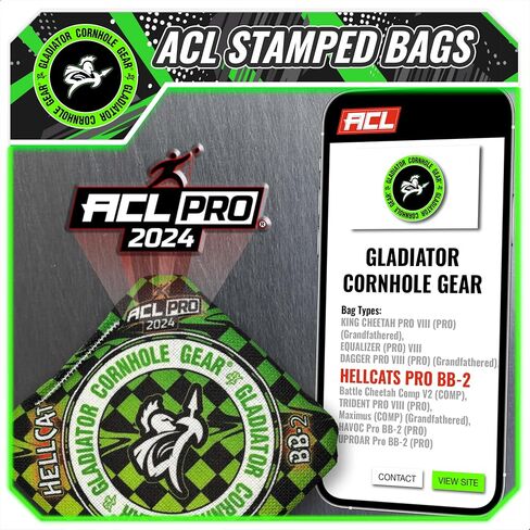 Gladiator Bags | ACL Cornhole Bags | Hellcat Set of 4 Professional Cornhole Bags in Saudi Arabia