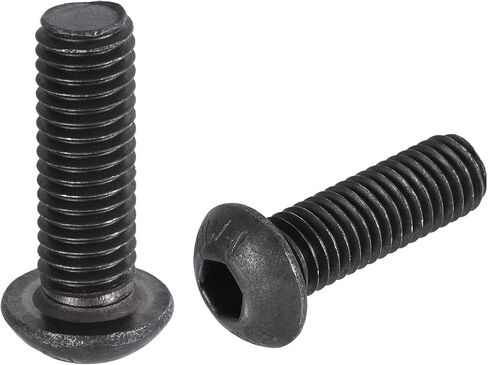 uxcell M8x25mm عرافة المقبس زر غطاء الرأس البراغي مسامير الكربون الصلب 25pcs in Saudi Arabia