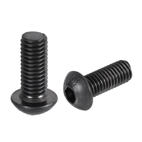 uxcell M8x25mm عرافة المقبس زر غطاء الرأس البراغي مسامير الكربون الصلب 25pcs in Saudi Arabia