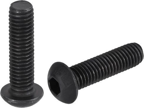uxcell M8x25mm عرافة المقبس زر غطاء الرأس البراغي مسامير الكربون الصلب 25pcs in Saudi Arabia