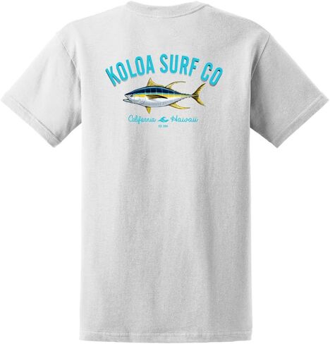 Koloa Surf Mens Yellowfin Tuna Logo Heavyweight Tees in Reg, Big and Tall in Saudi Arabia