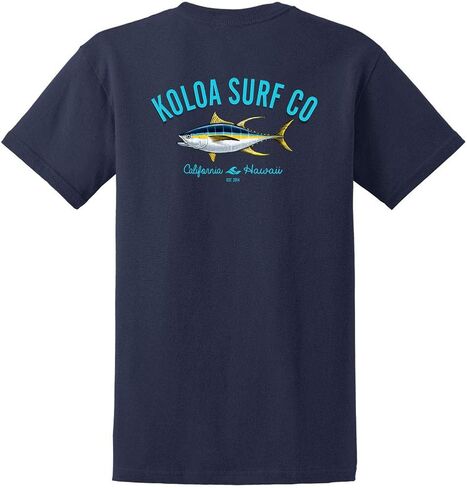 Koloa Surf Mens Yellowfin Tuna Logo Heavyweight Tees in Reg, Big and Tall in Saudi Arabia