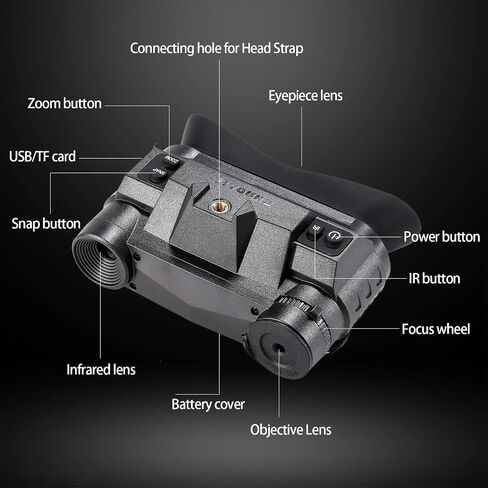Night Vision Goggles Adult Night Vision Binoculars, PVS-32 high-definition night vision device headset digital infrared night vision device helmet headset binoculars night in Saudi Arabia