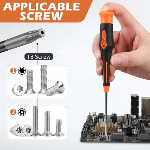 T8 Torx Screwdriver, Novoard Precision T8 Torx Security Screwdriver, TR8 Torx Security Screwdriver for Macbook, Laptop, HDD, PS5, PS4, PS3, Xbox One and Xbox 360 Controllers Repair in Saudi Arabia