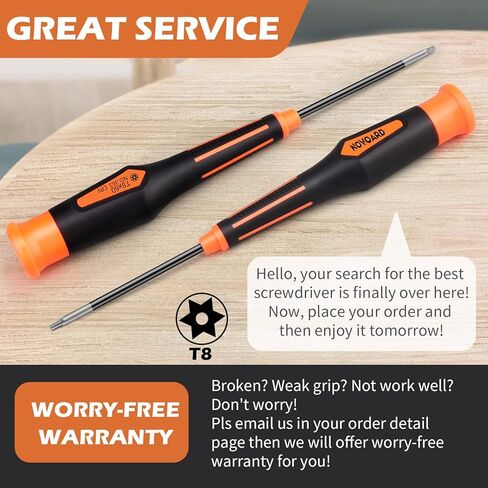 T8 Torx Screwdriver, Novoard Precision T8 Torx Security Screwdriver, TR8 Torx Security Screwdriver for Macbook, Laptop, HDD, PS5, PS4, PS3, Xbox One and Xbox 360 Controllers Repair in Saudi Arabia