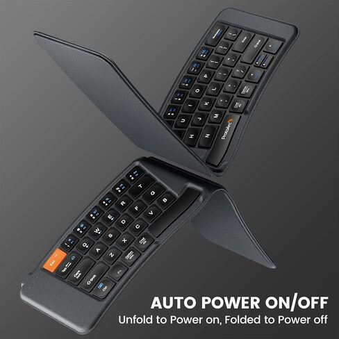 ProtoArc Ergonomic Foldable Keyboard, Split Folding Bluetooth Keyboard, Ultra Slim Travel Keyboard, Portable Bluetooth Keyboard for iPad, iPhone, Tablet, Laptop, PC in Saudi Arabia