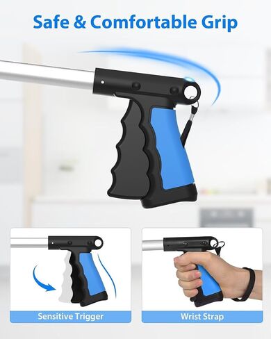 أداة Grabber Reacher مقاس 36 بوصة، أداة التقاط خفيفة الوزن مع فك ومغناطيسات دوارة 360 درجة مضادة للانزلاق، فتحة علوية بمخلب عريض 4 بوصات، مقابض تمديد ذراع طويلة لكبار السن in Saudi Arabia