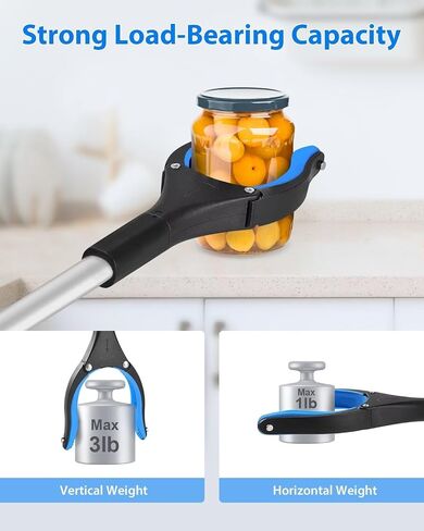 أداة Grabber Reacher مقاس 36 بوصة، أداة التقاط خفيفة الوزن مع فك ومغناطيسات دوارة 360 درجة مضادة للانزلاق، فتحة علوية بمخلب عريض 4 بوصات، مقابض تمديد ذراع طويلة لكبار السن in Saudi Arabia