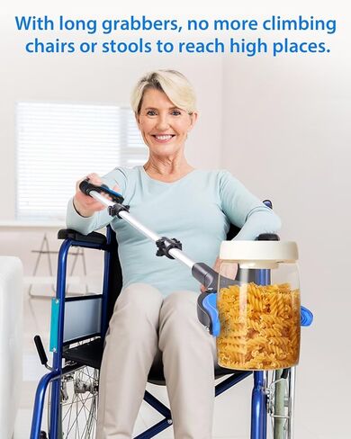 أداة Grabber Reacher مقاس 36 بوصة، أداة التقاط خفيفة الوزن مع فك ومغناطيسات دوارة 360 درجة مضادة للانزلاق، فتحة علوية بمخلب عريض 4 بوصات، مقابض تمديد ذراع طويلة لكبار السن in Saudi Arabia