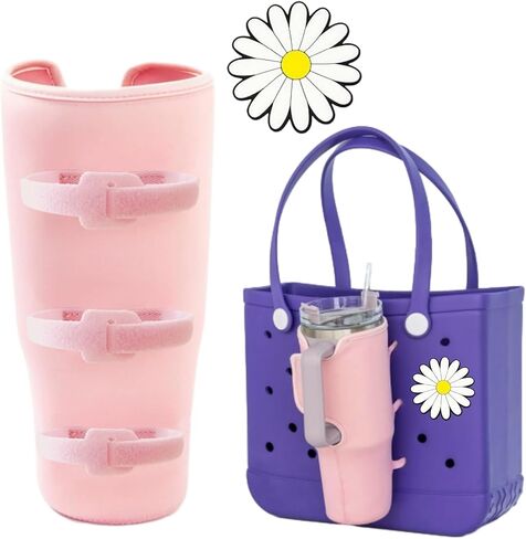 Rsefly Bogg Bag Cup Holder for Stanley, Drink Cup Holder for Bogg Bag 40 oz Water Bottle Holder Attachment for Simply Southern Bogg Bag, for Bogg Bag Accessories Cup Holder in Saudi Arabia