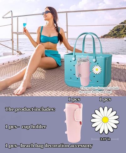 Rsefly Bogg Bag Cup Holder for Stanley, Drink Cup Holder for Bogg Bag 40 oz Water Bottle Holder Attachment for Simply Southern Bogg Bag, for Bogg Bag Accessories Cup Holder in Saudi Arabia
