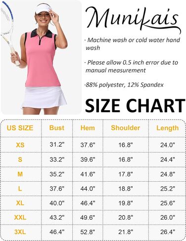 Workout Golf Shirts for Women Sleeveless Polo Clashing Colors Crop Top UPF 50+ Tennis Running Athletic Sports Tops in Saudi Arabia