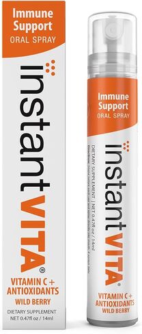 instantvita Immune Support Supplement – Vitamin C + Antioxidants, Oral Spray for Faster Absorption, 1 Month Supply, Wild Berry Flavor, 0.47 Fl Oz in Saudi Arabia