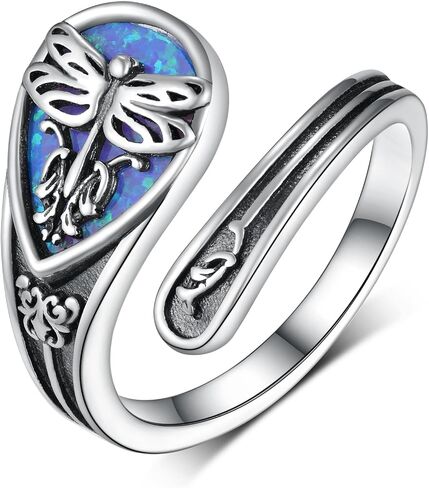 Snake Rings For Women 925 Sterling Silver Turquoise Snake Thumb Ring Vintage Spoon Rings Jewelry Gifts For Women in Saudi Arabia