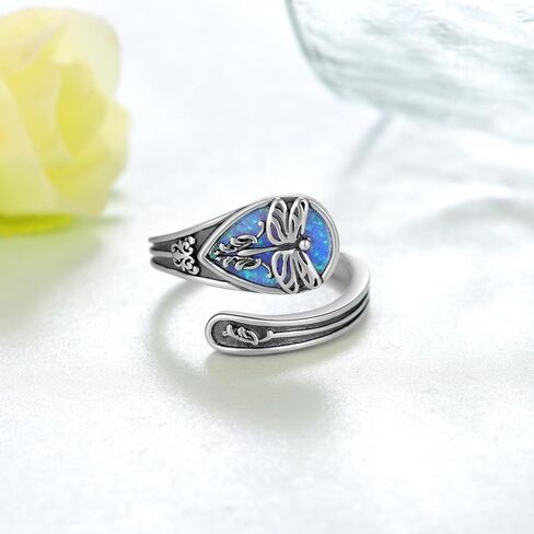 Snake Rings For Women 925 Sterling Silver Turquoise Snake Thumb Ring Vintage Spoon Rings Jewelry Gifts For Women in Saudi Arabia
