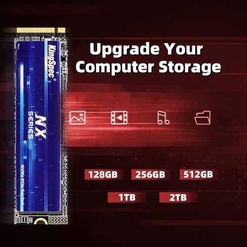 KingSpec SSD 512GB, M.2 NVMe Gen3x4 SSD 2280 - Up to 2400MB/s, Internal Solid State Drive with 3D NAND Flash, Compatible with Desktop and Laptop in Saudi Arabia