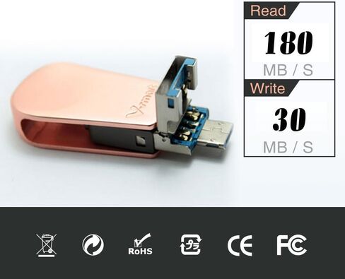 TC-301 3 in 1 USB 3.0 Type C Flash Drive | USB C, USB A, Micro USB | High Speed OTG Flash Drive for Smartphone, Tablets, New MacBook (64GB) in Saudi Arabia