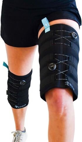 Recoup Cryosleeve كم ضغط بارد للذراعين والساقين | بارد حتى ساعة واحدة | ضغط قابل للتعديل مخصص | عبوة ثلج قابلة لإعادة الاستخدام للمرفقين والركبتين | تخفيف آلام العضلات والمفاصل in Saudi Arabia