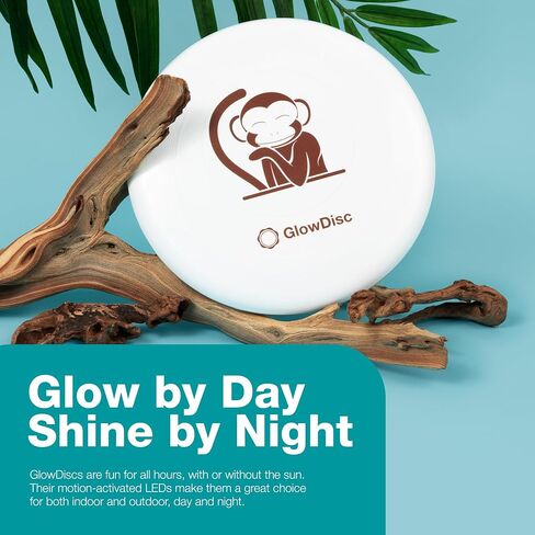 LED Light Up Flying Disc Frisbee, Cute Designs, Motion Activated, Waterproof, Indoor/Outdoor Gift, Lightweight, for Boys, Girls, Kids of All Ages in Saudi Arabia