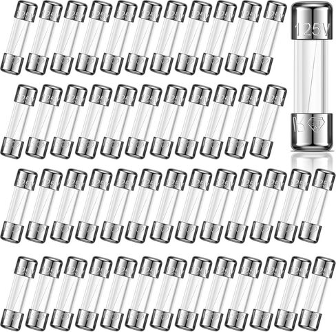 125 فولت 5 أمبير فيوز زجاج سريع النفخ 5a بحد أقصى 125 فولت فيوز سريع فيوز C9، C7، G40 عيد الميلاد ضوء فيوز استبدال لمبة الصمامات لإضاءة LED في الهواء الطلق، 0.2 × 0.78 بوصة / 5 × 20 مم (100) in Kuwait