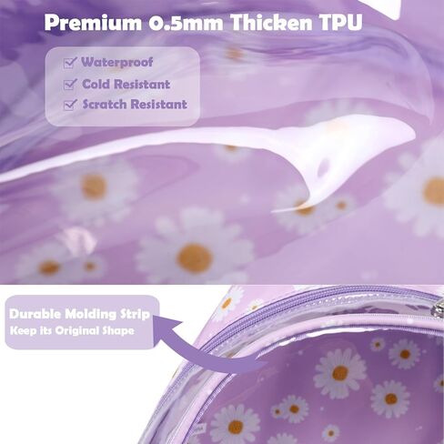 حقيبة ظهر Kimwadalh شديدة التحمل، حقيبة ظهر شفافة من مادة TPU سوداء اللون للنساء، حقيبة كتب شفافة خفيفة الوزن للمدرسة والعمل الجامعي والسفر والسباحة على الشاطئ in Kuwait