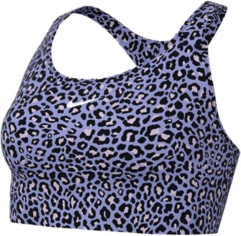 Nike Women's Swoosh Sports Bra, Brown Leopard, M Regular US in Saudi Arabia