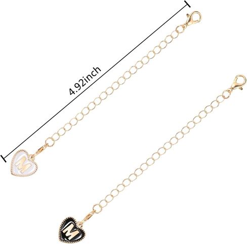 HOMICO 2PCS Heart Shaped Letter Chain Accessories for Stanley Cup Personalized Name ID Letter Chain Accessories for Stanley Tumbler in Saudi Arabia